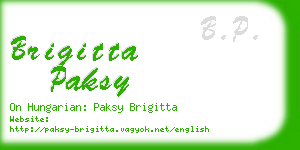 brigitta paksy business card